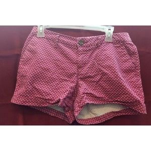 Womens Size 2 Old Navy Pink Tiny Flowers Flat Front Chino Shorts Cotton 25 Waist